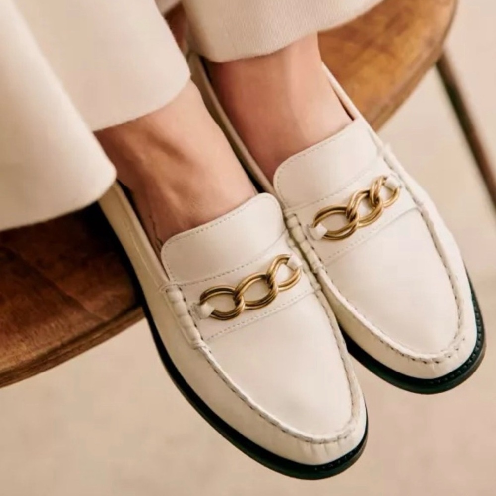 Sezane Cream Vicky loafers